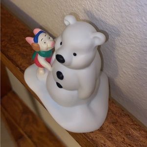 Pooh and piglet figure from Winnie the Pooh Christmas Village 1000 Acre ice pond